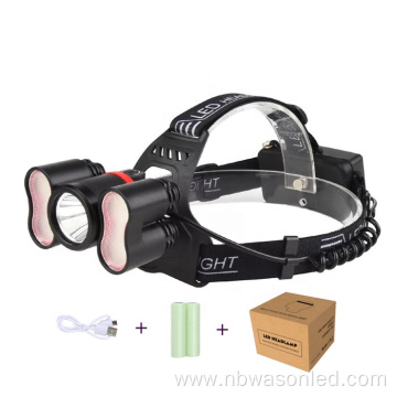 New top automatically sensor hands-free T6 LED+40*SMD wide beam brightest rechargeable mining led headlamp on sale